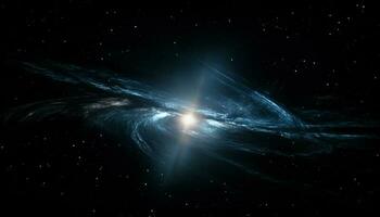 gloeiend ster veld- verlicht diep ruimte mysterie gegenereerd door ai foto