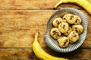 eigengemaakt banaan koekjes, ruimte voor tekst foto