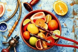 fruit vers smaak hookah of shisha. foto