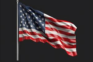 Verenigde Staten van Amerika vlag ai gegenereerd Amerikaans onafhankelijkheid dag foto