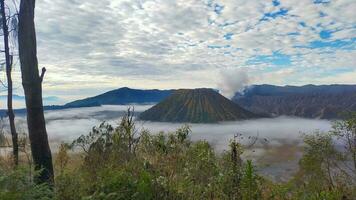 onthulling de majestueus schoonheid, monteren bromo een poort naar de hemel- rijk foto