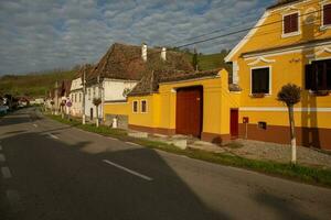 biertan een heel mooi middeleeuws dorp in Transsylvanië, Roemenië. een historisch stad- in Roemenië dat heeft bewaard gebleven de frankisch en gotisch bouwkundig stijl. reizen foto. foto