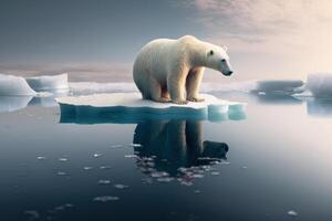 polair beer in antarctica, generatief ai foto