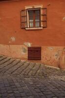 een mooi middeleeuws citadel stad van sighisoara in de hart van Roemenië, Transsylvanië reizen bestemming in oostelijk Europa. foto