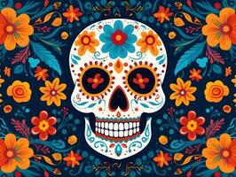 ai gegenereerd - dia de Muertos - dag van de dood - Mexico - donker achtergrond foto