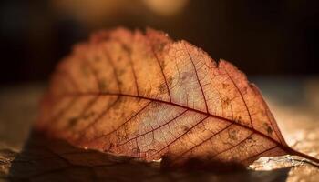 levendig herfst bladeren vallen sierlijk, creëren een gouden Woud verdieping generatief ai foto