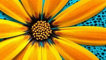 levendig geel zonnebloem, een single voorwerp van schoonheid in natuur gegenereerd door ai foto