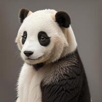 een dichtbij omhoog schattig panda . ai generatief foto