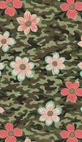 bloemen camouflage patroon, een patroon dat is beide mooi en functioneel. ai generatief foto