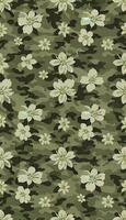 bloemen camouflage patroon, een patroon dat is beide mooi en functioneel. ai generatief foto