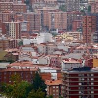 stadsgezicht van bilbao stad spanje foto