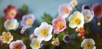 kleurrijk voorjaar bloem , generatief ai foto