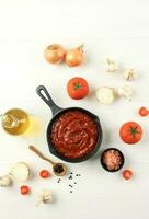 Italiaans tomaat saus foto