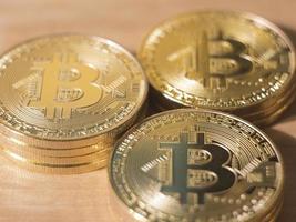 symbool gouden bitcoins foto