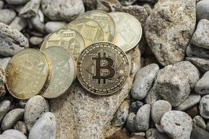 bitcoin cryptocurrency-achtergrond foto