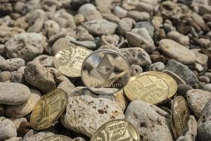 ethereum cryptocurrency-achtergrond foto