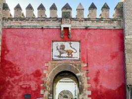 leeuwen poort - Koninklijk alcazar Sevilla foto