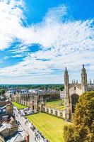 hoge hoekmening van de stad cambridge uk foto