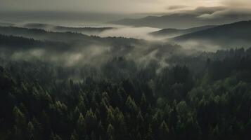 mooi landschap van de Karpaten bergen in de ochtend- generatief ai, ai gegenereerd foto