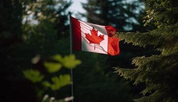 Canadees trots weerspiegeld in levendig herfst kleuren generatief ai foto