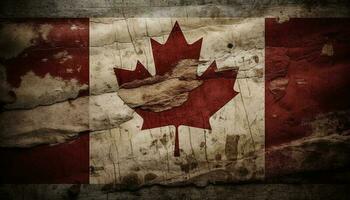 verweerd Canadees vlag symboliseert patriottisme en identiteit generatief ai foto