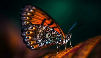 levendig vlinder vleugel vitrines natuur breekbaarheid gegenereerd door ai foto