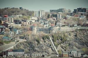 deel van Quebec City van onderaf gezien foto