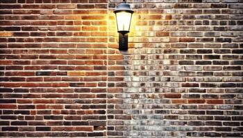 oud steen gebouw voorzien zijn van met vuil steen muur en verlichting uitrusting gegenereerd door ai foto