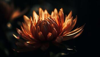lotus water lelie bloei in zomer, symboliseert groei en schoonheid gegenereerd door ai foto