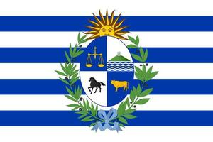 vlag van de oostelijk republiek van Uruguay. de officieel kleuren en proporties zijn juist. staat vlag van de oostelijk republiek van Uruguay. oostelijk republiek van Uruguay vlag illustratie. foto