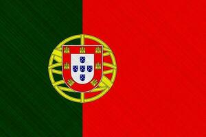 vlag van Portugees republiek Aan een getextureerde achtergrond. concept collage. foto