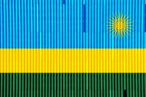 vlag van republiek van rwanda Aan een getextureerde achtergrond. concept collage. foto