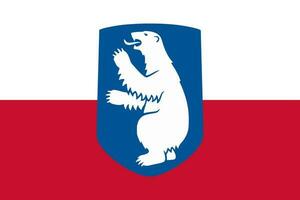 vlag van administratief divisies van Groenland. de officieel kleuren en proporties zijn juist. administratief divisies van Groenland vlag illustratie. foto