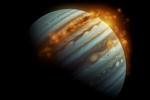 Jupiter bochten in een ster ai gegenereerd foto