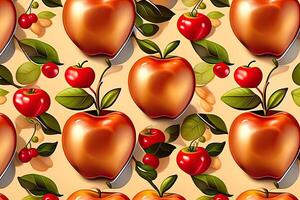 appel kleurrijk achtergrond patroon. generatief ai foto