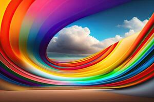 regenboog abstract generatief ai ontwerp illustratie foto