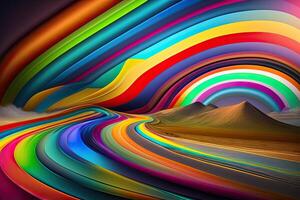 regenboog abstract generatief ai ontwerp illustratie foto