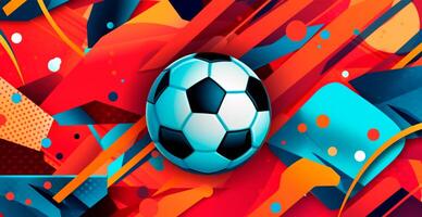 abstract voetbal achtergrond, sport- voetbal bal - ai gegenereerd beeld foto