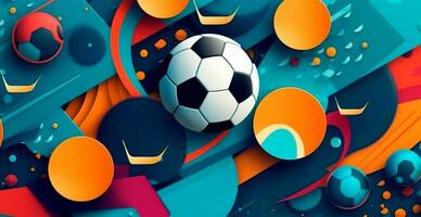abstract voetbal achtergrond, sport- voetbal bal - ai gegenereerd beeld foto