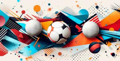 abstract voetbal achtergrond, sport- voetbal bal - ai gegenereerd beeld foto