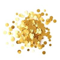 gouden confetti geïsoleerd. illustratie ai generatief foto