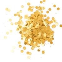 gouden confetti geïsoleerd. illustratie ai generatief foto