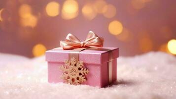 Kerstmis vakantie achtergrond met geschenk doos. illustratie ai generatief foto