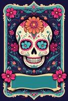 dag van de dood, dia de los Muertos vakantie poster. illustratie ai generatief foto