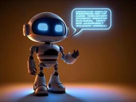 pratend robot met kunstmatig intelligentie. concept van chatbot. ai gegenereerd foto