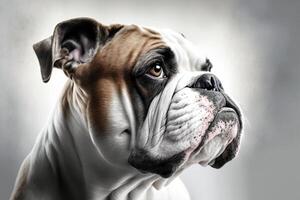 detailopname potrait van bulldog - ai generatief foto