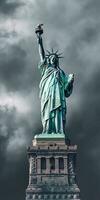 standbeeld van vrijheid in nieuw york stad, Verenigde Staten van Amerika. de standbeeld is de symbool van de Verenigde staten. foto