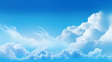 blauw lucht achtergrond met wit wolken. cumulus wit wolken. 3d illustratie foto