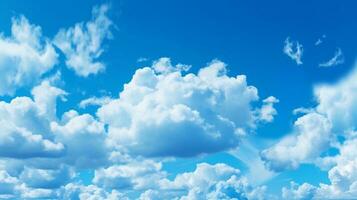 blauw lucht achtergrond met wit wolken. cumulus wit wolken. 3d illustratie foto