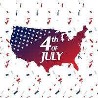 4e van juli in Verenigde Staten van Amerika kaart foto